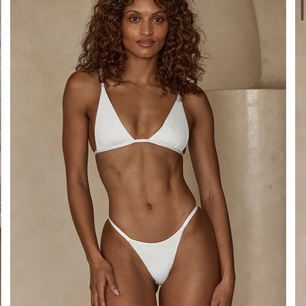 Monday Swimwear Barbados Bottom Crinkle White